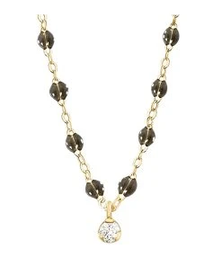 GIGI CLOZEAU Collier 1 Diamant Perles Résine Or Jaune 16 GIGI CLOZEAU Collier 1 Diamant Perles Résine Or Jaune -Shaker Jewels Magasin b1gs001j57