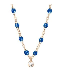 GIGI CLOZEAU Collier 1 Diamant Perles Résine Or Rose 12 GIGI CLOZEAU Collier 1 Diamant Perles Résine Or Rose -Shaker Jewels Magasin b1gs001r14