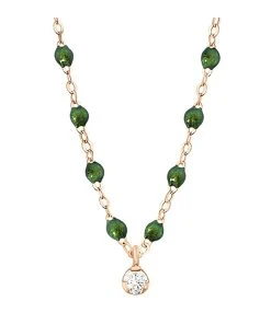 GIGI CLOZEAU Collier 1 Diamant Perles Résine Or Rose 15 GIGI CLOZEAU Collier 1 Diamant Perles Résine Or Rose -Shaker Jewels Magasin b1gs001r56