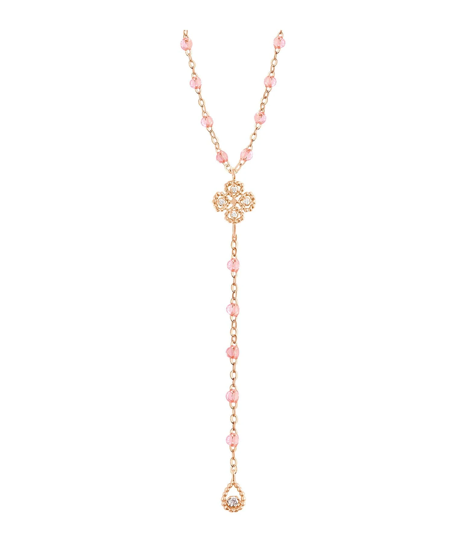 GIGI CLOZEAU Collier Chapelet Lucky Trèfle Perles Résine Or Diamants 3 GIGI CLOZEAU Collier Chapelet Lucky Trèfle Perles Résine Or Diamants – Image 3