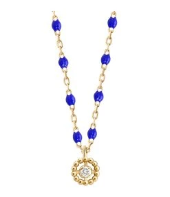 GIGI CLOZEAU Collier Lucky Puce Mini Perles Résine Or Diamant -Shaker Jewels Magasin b1lk011 j 07 1