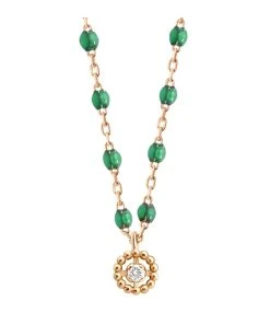 GIGI CLOZEAU Collier Lucky Puce Mini Perles Résine Or Diamant -Shaker Jewels Magasin b1lk011 r 35 1