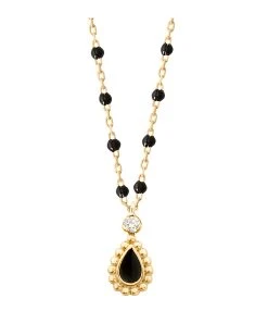 GIGI CLOZEAU Collier Lucky Cashmere Mini Résine Diamant Or Jaune -Shaker Jewels Magasin b1lk013 20 oj