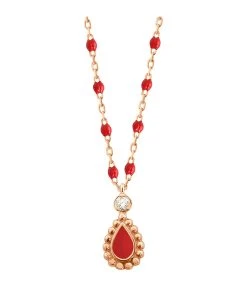 GIGI CLOZEAU Collier Lucky Cashmere Mini Résine Diamant Or Rose 9 GIGI CLOZEAU Collier Lucky Cashmere Mini Résine Diamant Or Rose -Shaker Jewels Magasin b1lk013 31 or