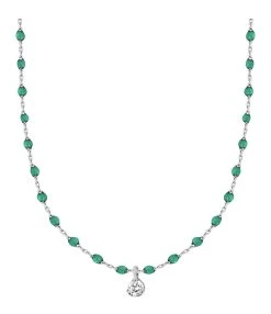 GIGI CLOZEAU Collier 1 Diamant Mini Perles Résine Or -Shaker Jewels Magasin b1mi001g35