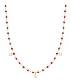 GIGI CLOZEAU Collier 3 Diamants Mini Perles Résine Or 10 GIGI CLOZEAU Collier 3 Diamants Mini Perles Résine Or -Shaker Jewels Magasin b1mi003j31 1