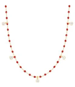 GIGI CLOZEAU Collier 5 Diamants Mini Perles Résine Or 13 GIGI CLOZEAU Collier 5 Diamants Mini Perles Résine Or -Shaker Jewels Magasin b1mi005j31