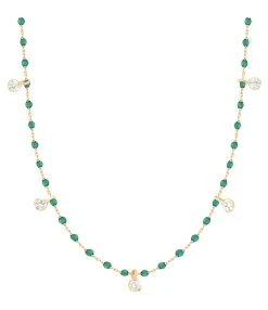 GIGI CLOZEAU Collier 5 Diamants Mini Perles Résine Or 14 GIGI CLOZEAU Collier 5 Diamants Mini Perles Résine Or -Shaker Jewels Magasin b1mi005j35