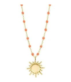 GIGI CLOZEAU Collier Perles Résine Soleil Or Jaune