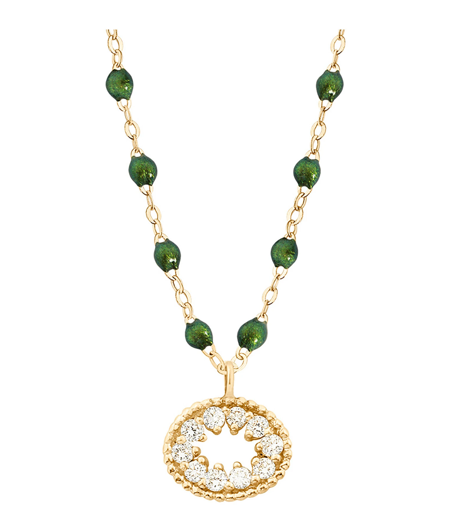 GIGI CLOZEAU Collier Résine L'Œil Du Pirate Diamants Or Jaune 2 GIGI CLOZEAU Collier Résine L'Œil Du Pirate Diamants Or Jaune – Image 2