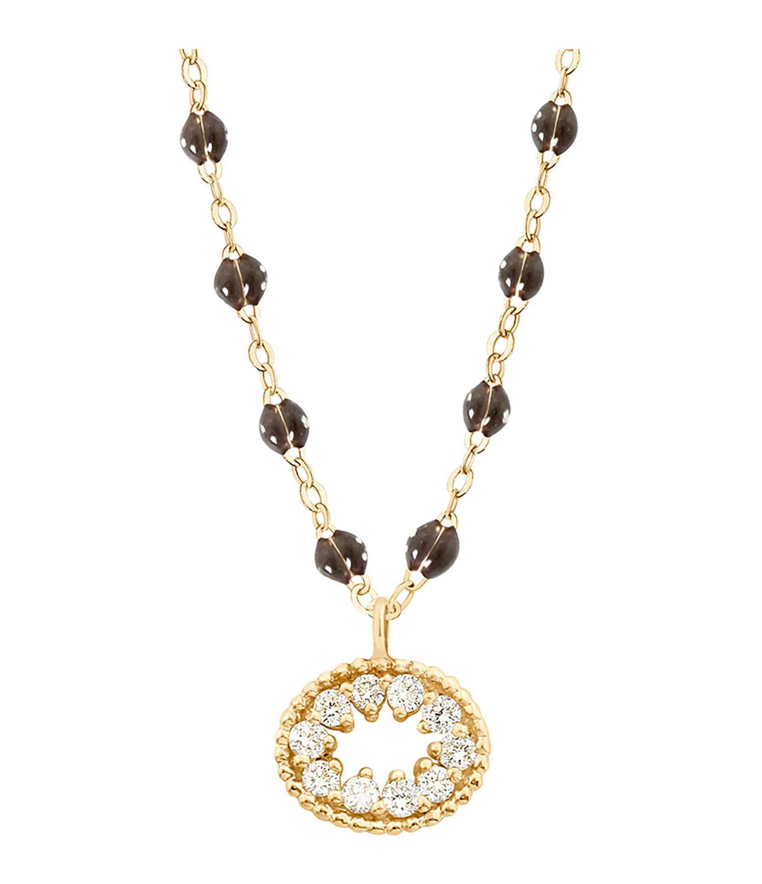 GIGI CLOZEAU Collier Résine L'Œil Du Pirate Diamants Or Jaune 3 GIGI CLOZEAU Collier Résine L'Œil Du Pirate Diamants Or Jaune – Image 3