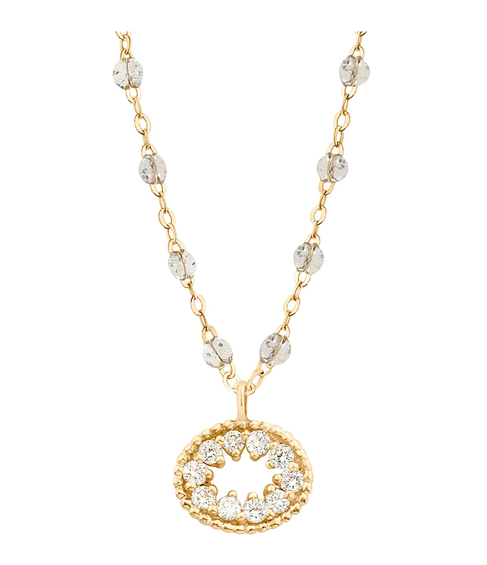 GIGI CLOZEAU Collier Résine L'Œil Du Pirate Diamants Or Jaune 1 GIGI CLOZEAU Collier Résine L'Œil Du Pirate Diamants Or Jaune