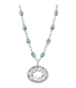 GIGI CLOZEAU Collier Résine L'Œil Du Pirate Diamants Or Blanc -Shaker Jewels Magasin b1op001r55 42 di b