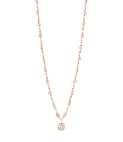 GIGI CLOZEAU Collier Puce Perles Résine Or Diamants