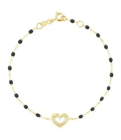 GIGI CLOZEAU Bracelet Résine Cœur Suprême Diamants Or Jaune 11 GIGI CLOZEAU Bracelet Résine Cœur Suprême Diamants Or Jaune -Shaker Jewels Magasin b3cs001 20 j