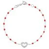 GIGI CLOZEAU Bracelet Résine Cœur Suprême Diamants Or Blanc