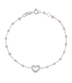 GIGI CLOZEAU Bracelet Résine Cœur Suprême Diamants Or Blanc 12 GIGI CLOZEAU Bracelet Résine Cœur Suprême Diamants Or Blanc -Shaker Jewels Magasin b3cs001 49 b