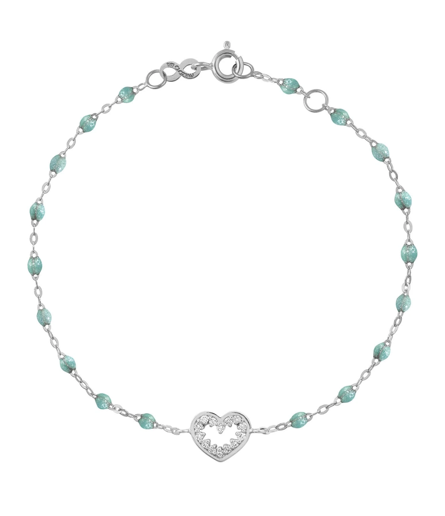 GIGI CLOZEAU Bracelet Résine Cœur Suprême Diamants Or Blanc 5 GIGI CLOZEAU Bracelet Résine Cœur Suprême Diamants Or Blanc – Image 5