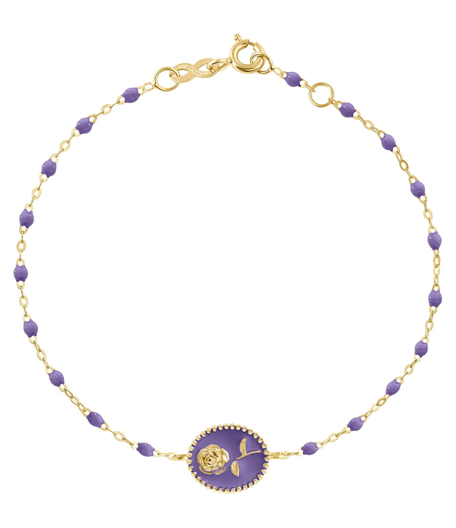 GIGI CLOZEAU Bracelet Rose Voyage Résine Or Jaune 2 GIGI CLOZEAU Bracelet Rose Voyage Résine Or Jaune – Image 2