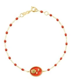 GIGI CLOZEAU Bracelet Rose Voyage Résine Or Jaune