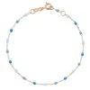 GIGI CLOZEAU Bracelet Perles Résine Bleu Or Rose, Exclusivité Lulli