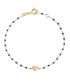GIGI CLOZEAU Bracelet Mini Perles RĂ©sine Lucky CĆur Or Jaune