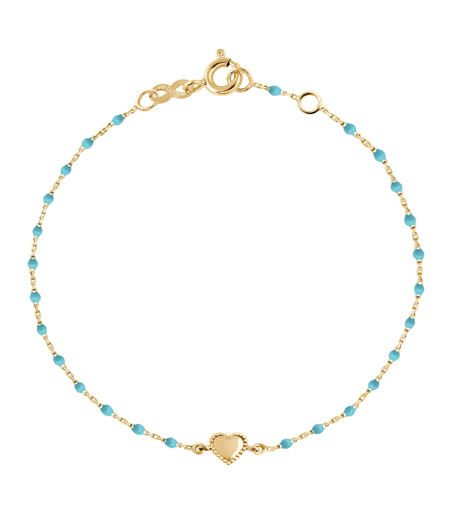 GIGI CLOZEAU Bracelet Mini Perles Résine Lucky Cœur Or Jaune 4 GIGI CLOZEAU Bracelet Mini Perles Résine Lucky Cœur Or Jaune – Image 4