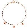 GIGI CLOZEAU Bracelet Mini Perles Résine 3 Lucky Cachemire Or Rose