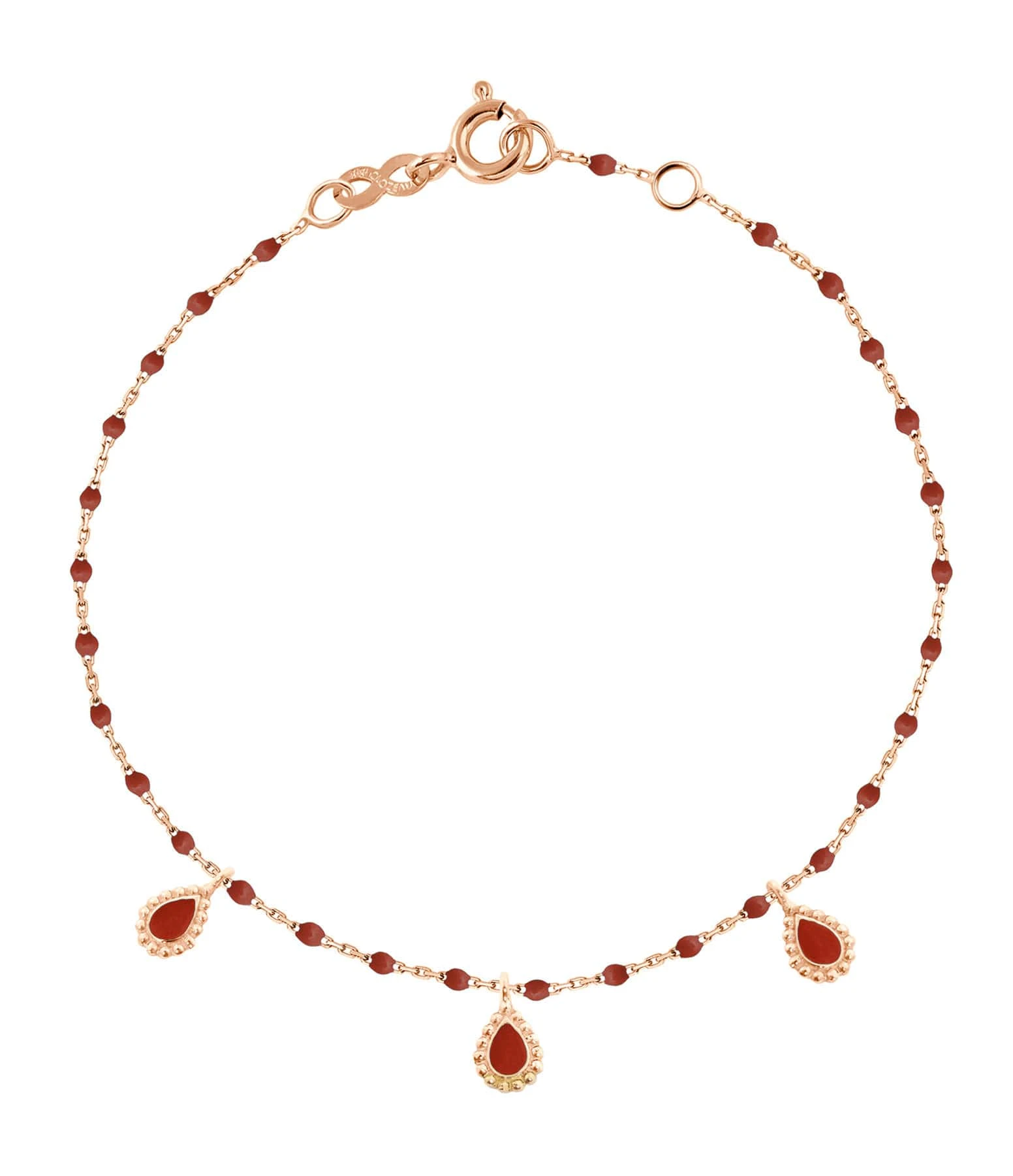 GIGI CLOZEAU Bracelet Mini Perles Résine 3 Lucky Cachemire Or Rose 1 GIGI CLOZEAU Bracelet Mini Perles Résine 3 Lucky Cachemire Or Rose