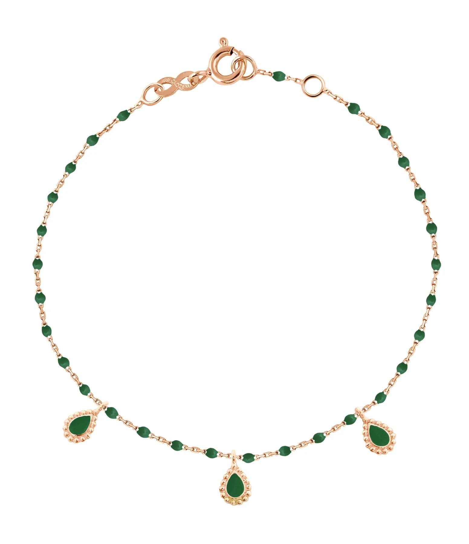 GIGI CLOZEAU Bracelet Mini Perles Résine 3 Lucky Cachemire Or Rose 3 GIGI CLOZEAU Bracelet Mini Perles Résine 3 Lucky Cachemire Or Rose – Image 3