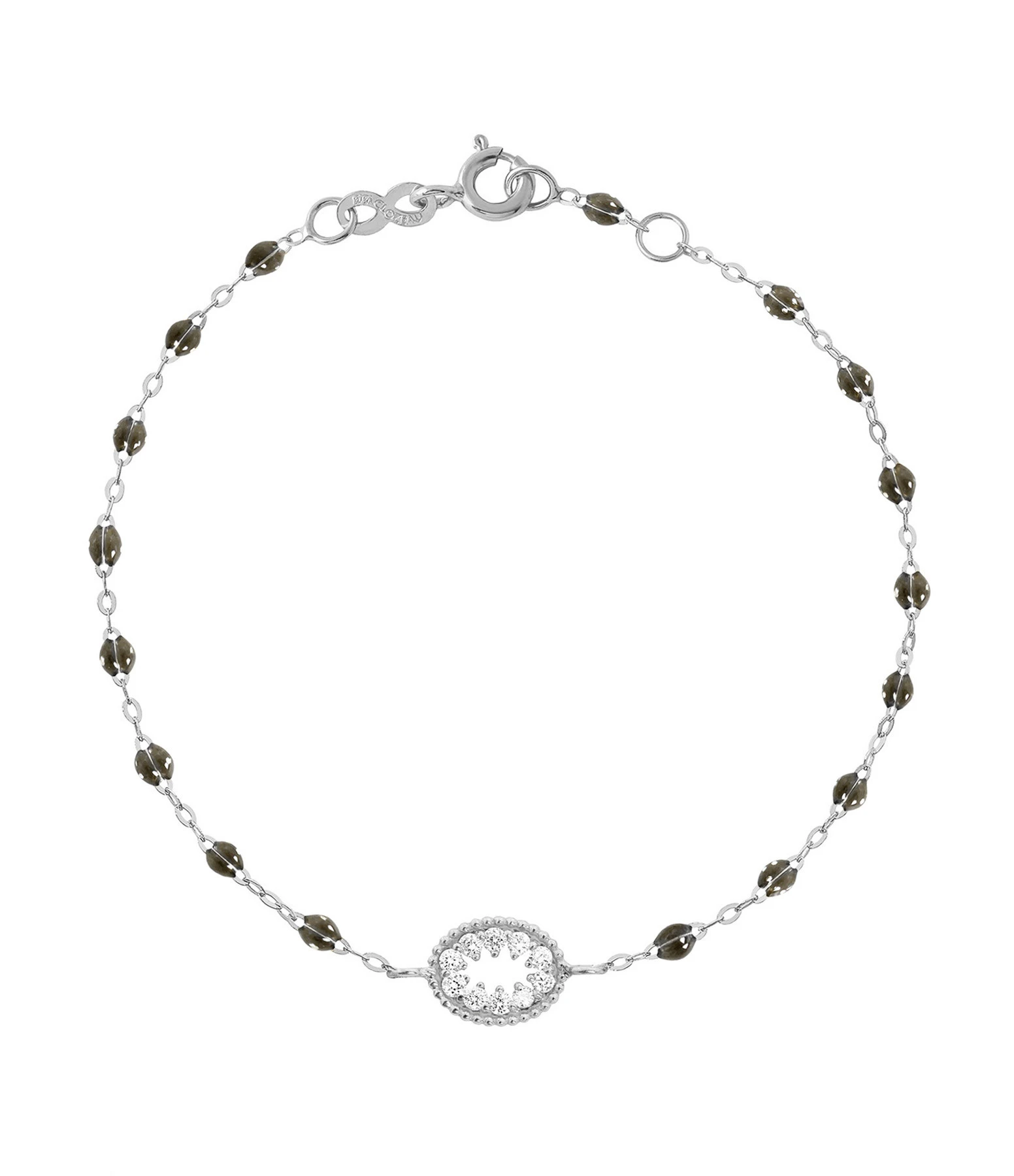 GIGI CLOZEAU Bracelet Résine L'Œil Du Pirate Diamants Or Blanc 2 GIGI CLOZEAU Bracelet Résine L'Œil Du Pirate Diamants Or Blanc – Image 2
