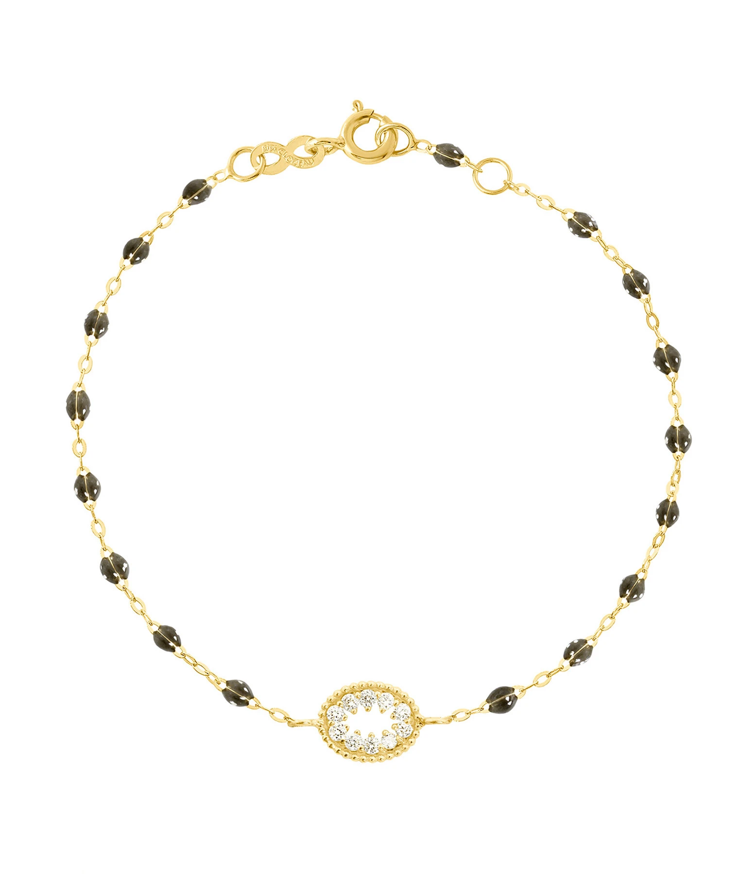 GIGI CLOZEAU Bracelet Résine L'Œil Du Pirate Diamants Or Jaune 2 GIGI CLOZEAU Bracelet Résine L'Œil Du Pirate Diamants Or Jaune – Image 2
