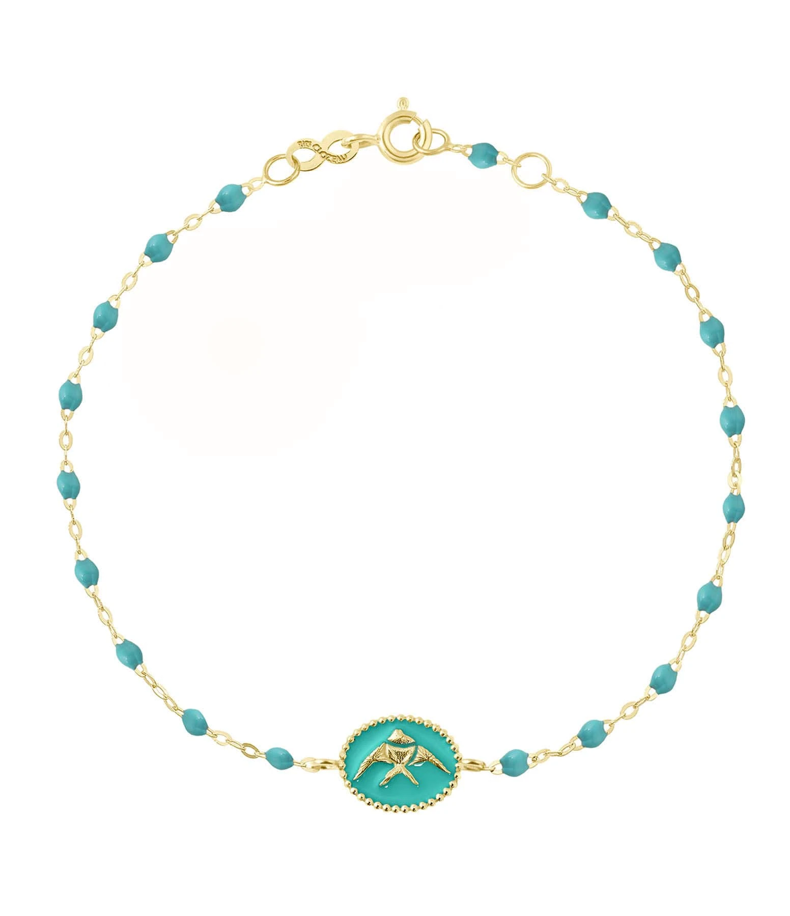 GIGI CLOZEAU Bracelet Poisson Ange Perles Résine Or Jaune 2 GIGI CLOZEAU Bracelet Poisson Ange Perles Résine Or Jaune – Image 2