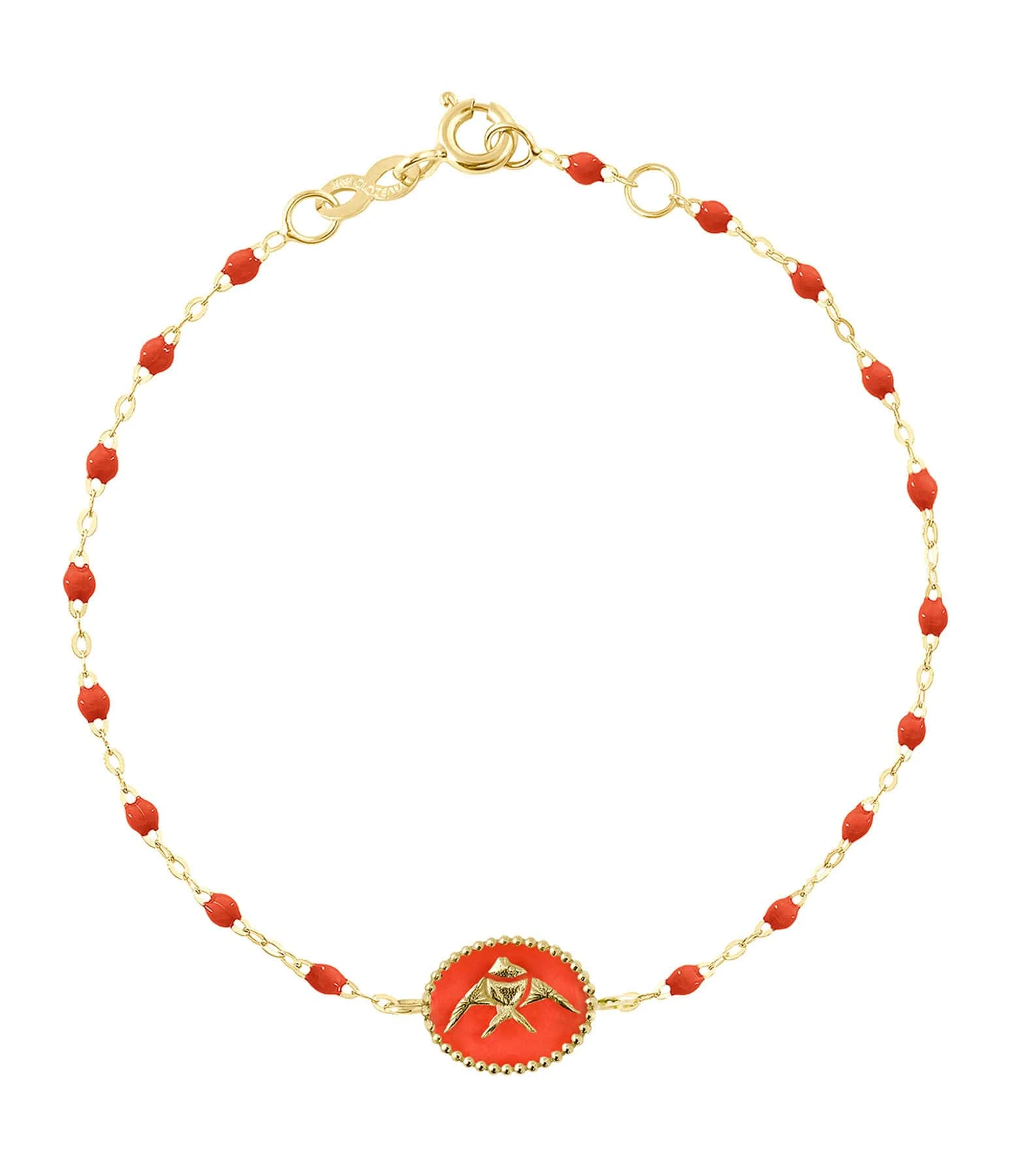 GIGI CLOZEAU Bracelet Poisson Ange Perles Résine Or Jaune 1 GIGI CLOZEAU Bracelet Poisson Ange Perles Résine Or Jaune
