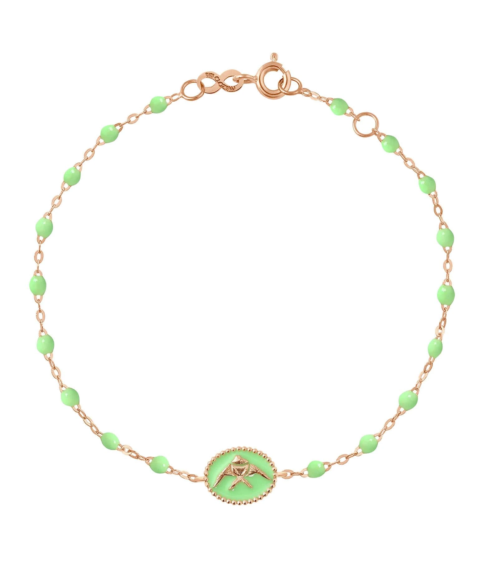 GIGI CLOZEAU Bracelet Poisson Ange Perles Résine Or Rose 1 GIGI CLOZEAU Bracelet Poisson Ange Perles Résine Or Rose