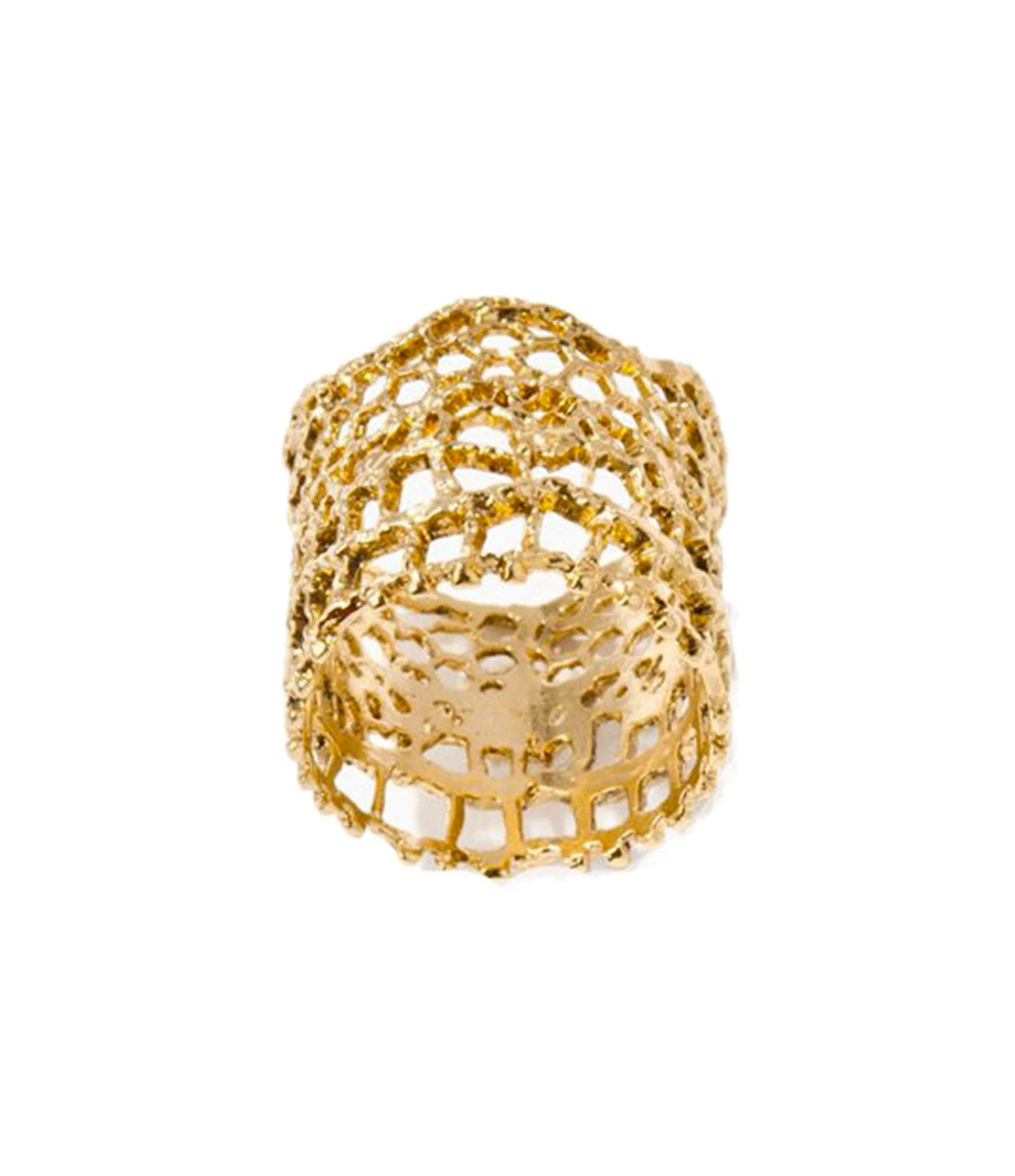 Aurélie Bidermann Bague Dentelle Or Jaune 1 Aurélie Bidermann Bague Dentelle Or Jaune