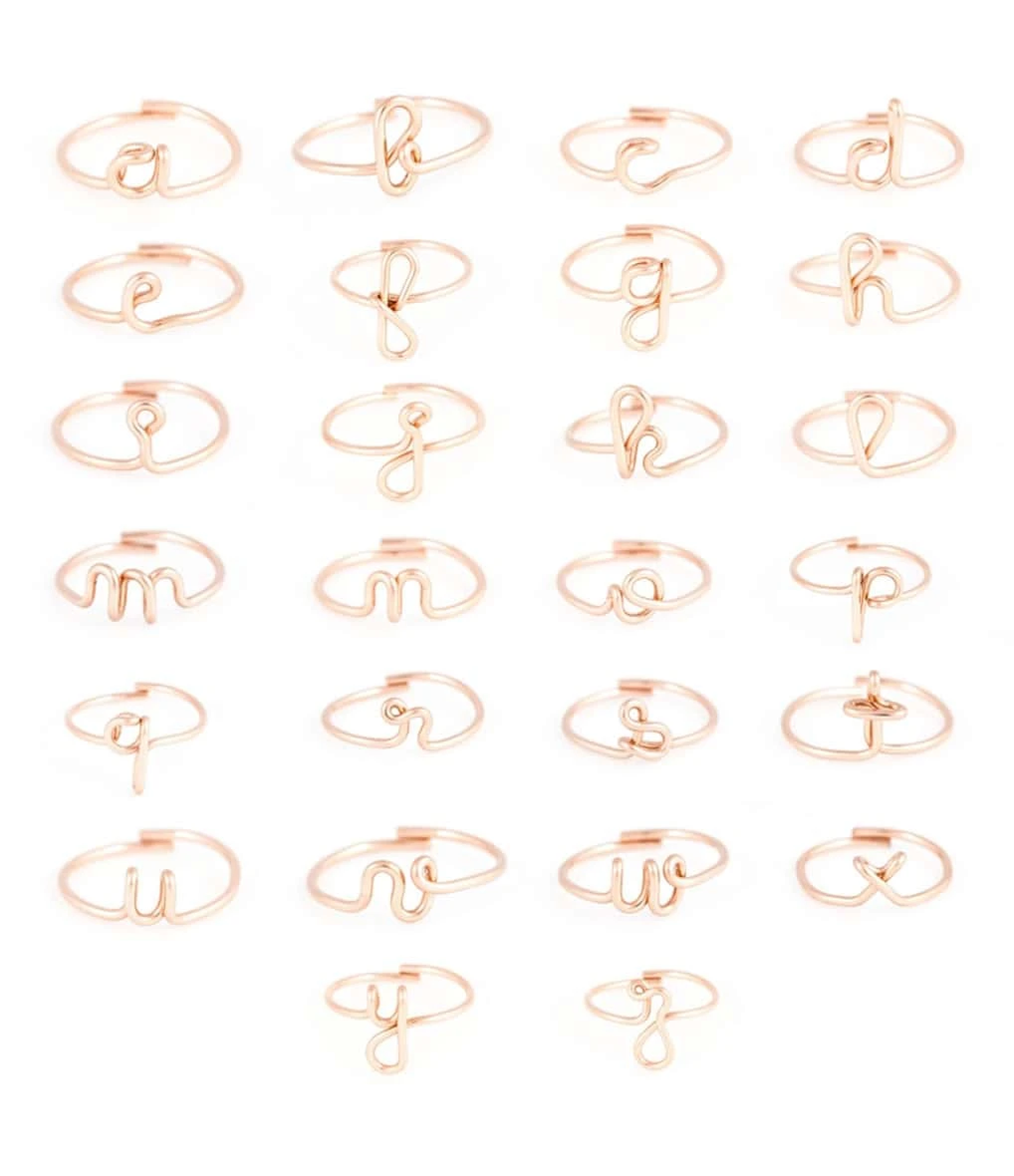 ATELIER PAULIN Bague Originale Initiale Gold Filled Rose 2 ATELIER PAULIN Bague Originale Initiale Gold Filled Rose – Image 2