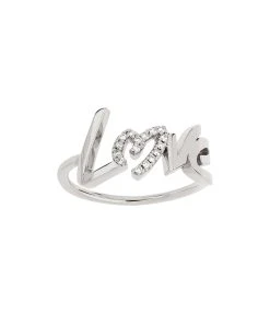 NAVA JOAILLERIE Bague Love O Diamants Or Blanc