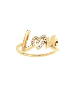 NAVA JOAILLERIE Bague Love O Diamants Or Jaune