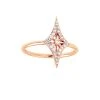 NAVA JOAILLERIE Bague Mini-Cheyenne Losange Diamants Or Rose