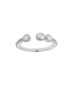 NAVA JOAILLERIE Bague Mini Rio Diamants Or Blanc