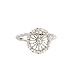 NAVA JOAILLERIE Bague Mini-Cheyenne Ronde Diamants Or Blanc
