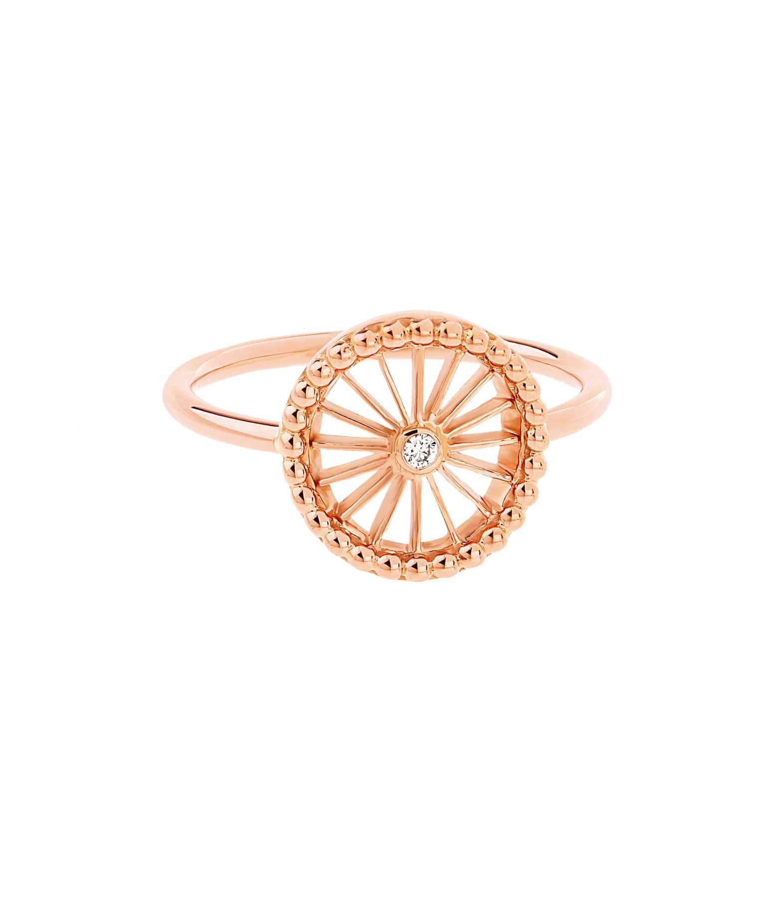 NAVA JOAILLERIE Bague Mini-Cheyenne Ronde Diamant Or Rose 1 NAVA JOAILLERIE Bague Mini-Cheyenne Ronde Diamant Or Rose