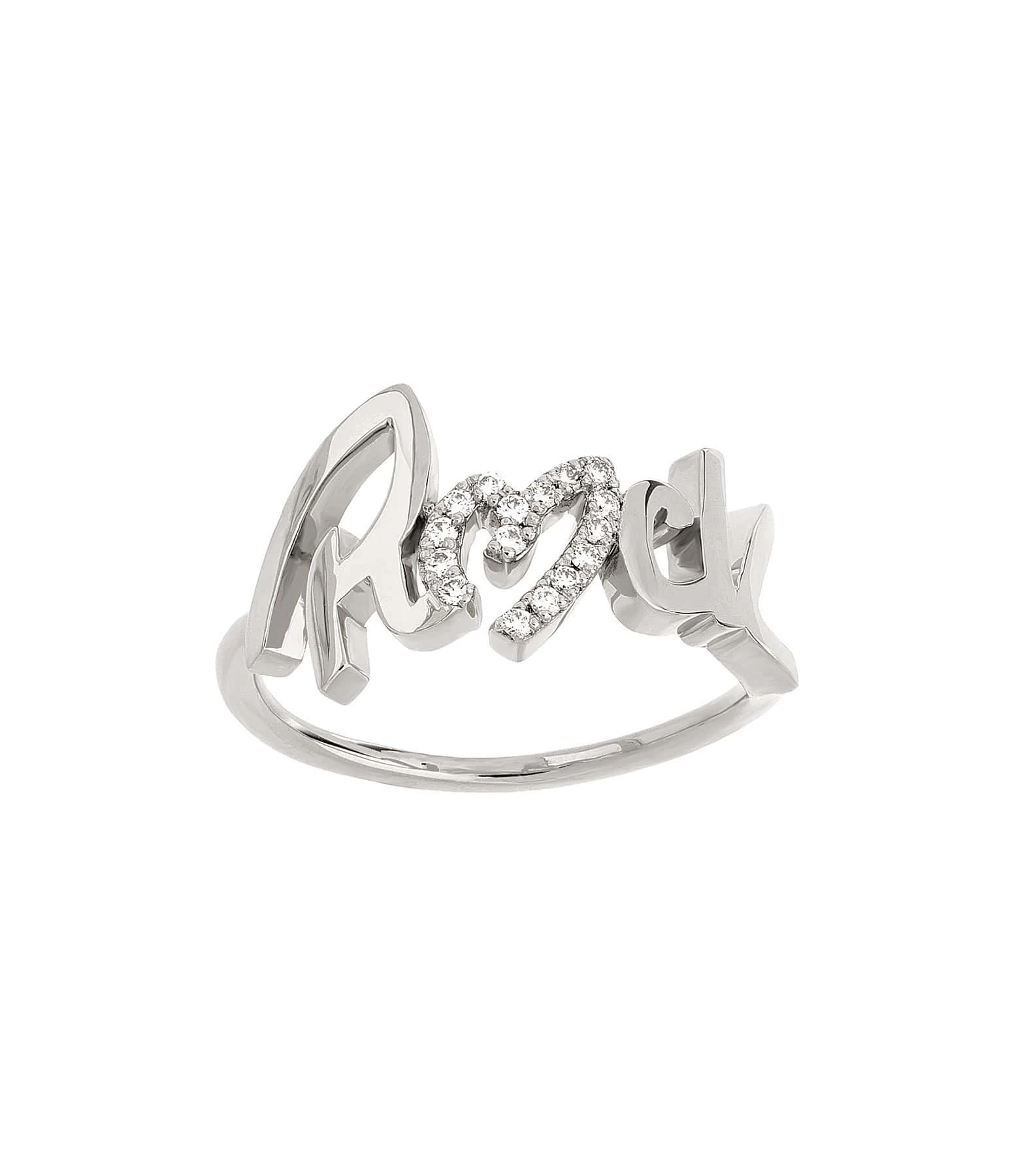 NAVA JOAILLERIE Bague Rock O Diamants Or Blanc 1 NAVA JOAILLERIE Bague Rock O Diamants Or Blanc