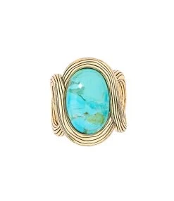 Aurélie Bidermann Bague Aldabra Turquoise Verte