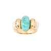 Aurélie Bidermann Bague Etania Amazonite Ivoire