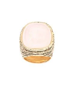 Aurélie Bidermann Chevalière Miki Quartz Rose
