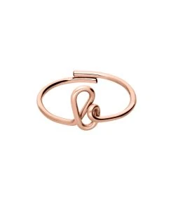 ATELIER PAULIN Bague Originale Initiale Gold Filled Rose