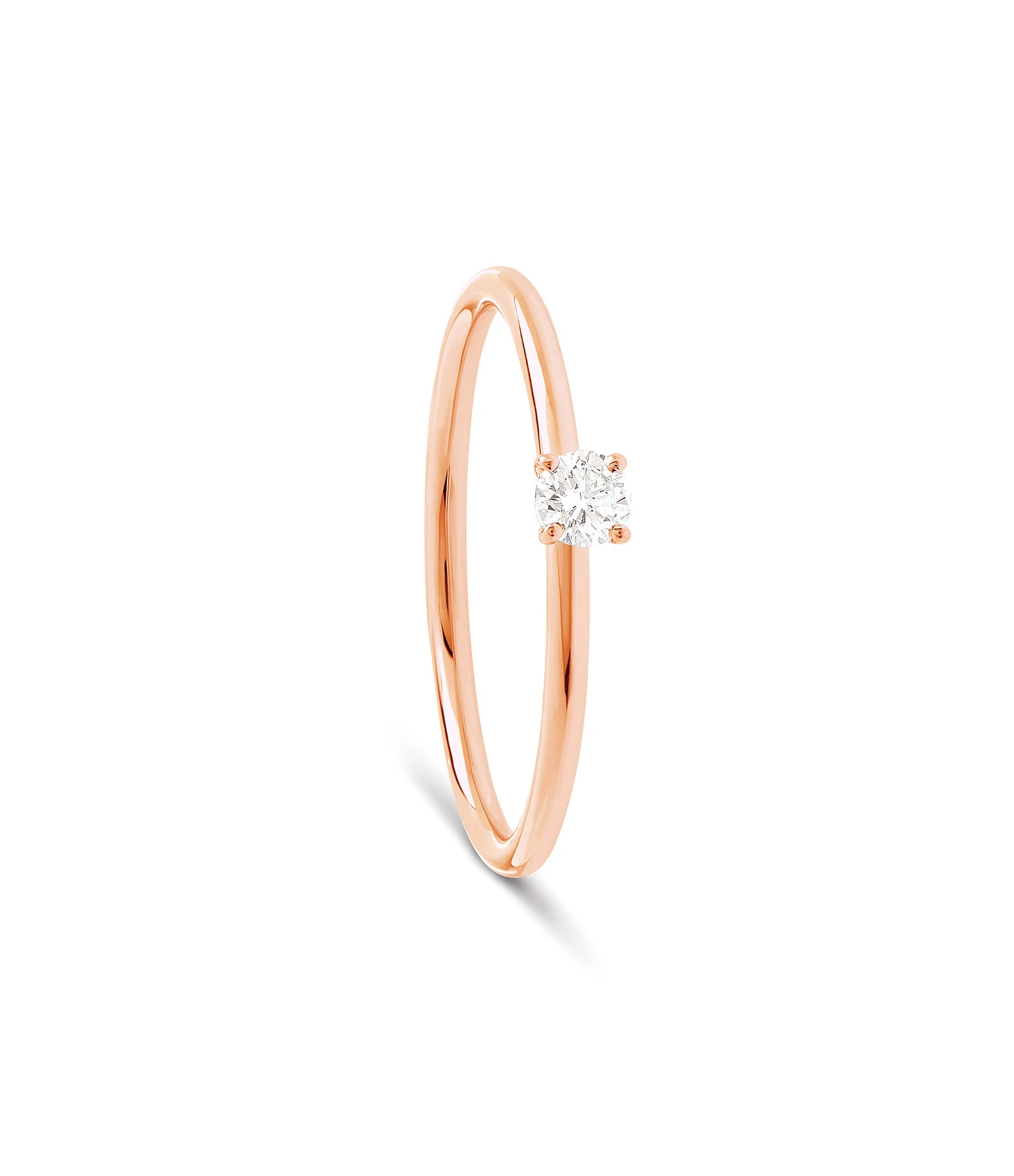 NAVA JOAILLERIE Bague Solitaire Chou Diamant Blanc Or Rose 1 NAVA JOAILLERIE Bague Solitaire Chou Diamant Blanc Or Rose