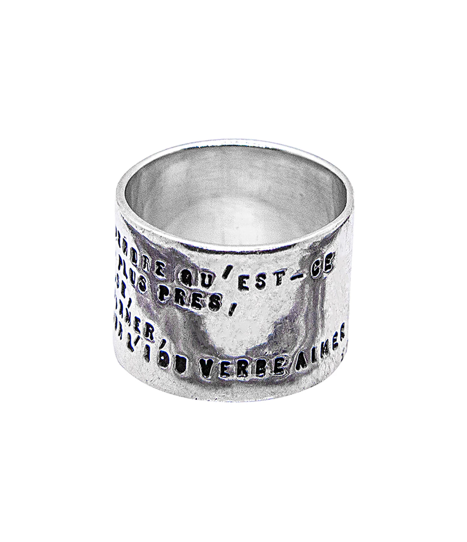 SERGE THORAVAL Bague Large Edmond Rostand Un Baiser Argent 2 SERGE THORAVAL Bague Large Edmond Rostand Un Baiser Argent – Image 2